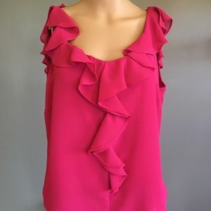 Ladies Sleeveless Top with Ruffles